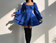 Корсетна сукня  з пишною подвійною спідницею та рюшами  | PUSHKA SHOP