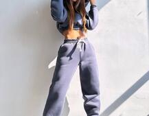 Базовий костюм на флісі з об'ємними капюшоном | PUSHKA SHOP