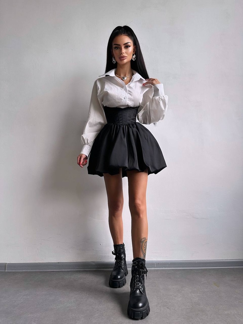 Комплект: сорочка + корсетна спідниця Комплект: сорочка + корсетна спідниця | PUSHKA SHOP