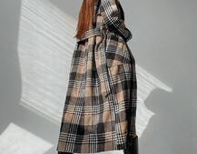 Кашемировое пальто в клетку на подкладке | PUSHKA SHOP