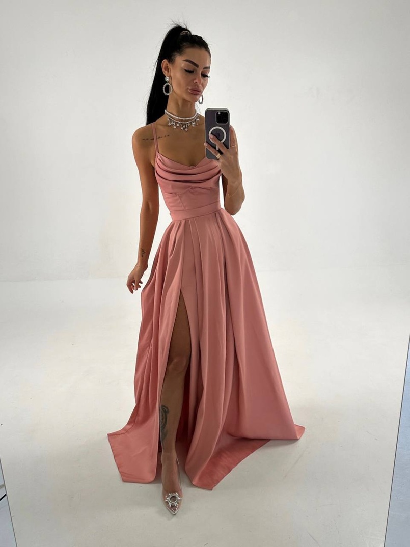 Атласний комплект: корсет + спідниця максі Атласний комплект: корсет + спідниця максі | PUSHKA SHOP