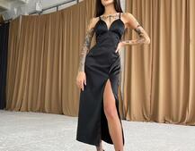 Корсетное платье-футляр с разрезом Корсетное платье-футляр с разрезом | PUSHKA SHOP