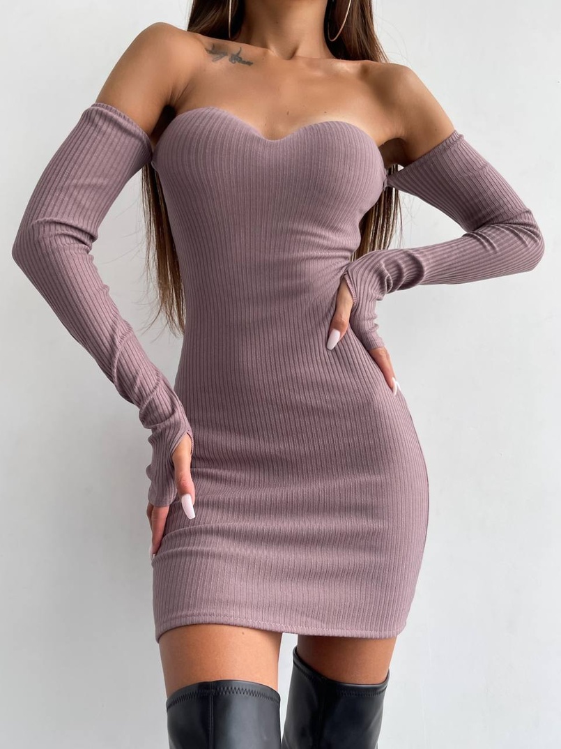 Облягаюча міні сукня з чашками з ефектом push up | PUSHKA SHOP