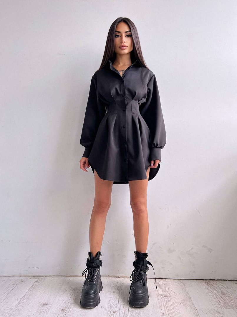 Приталена сорочка + корсет з блискавкою Приталена сорочка + корсет з блискавкою | PUSHKA SHOP