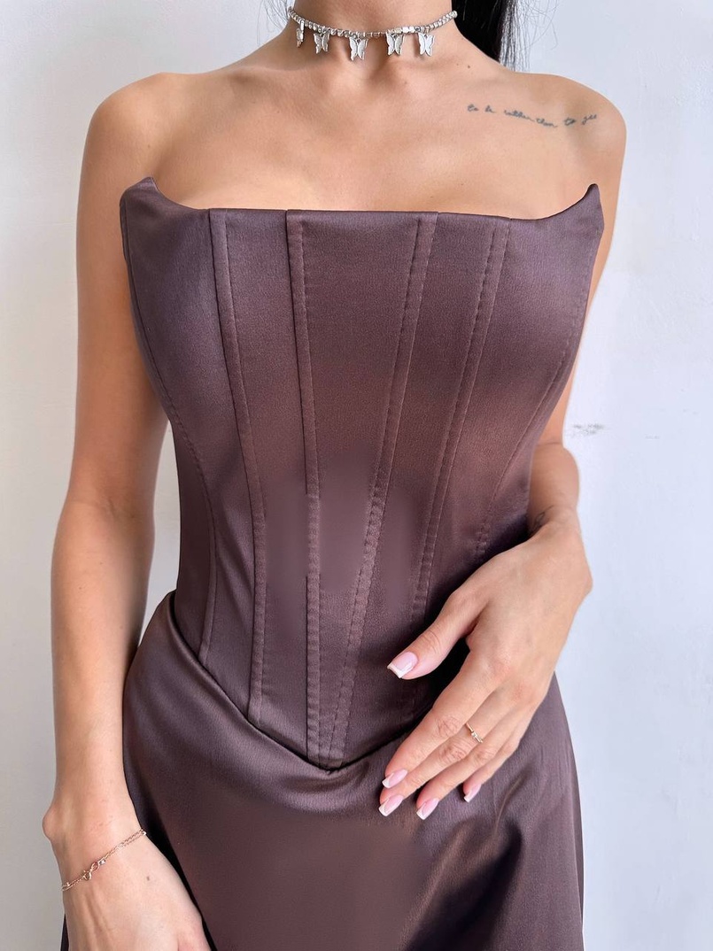 Корсетна сукня міді  | PUSHKA SHOP