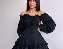 Муслінова сукня з рюшами   | PUSHKA SHOP