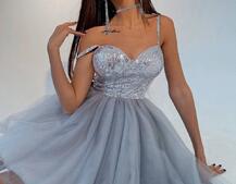 Платье с блестящим верхом и пышной фатиновой юбкой  | PUSHKA SHOP