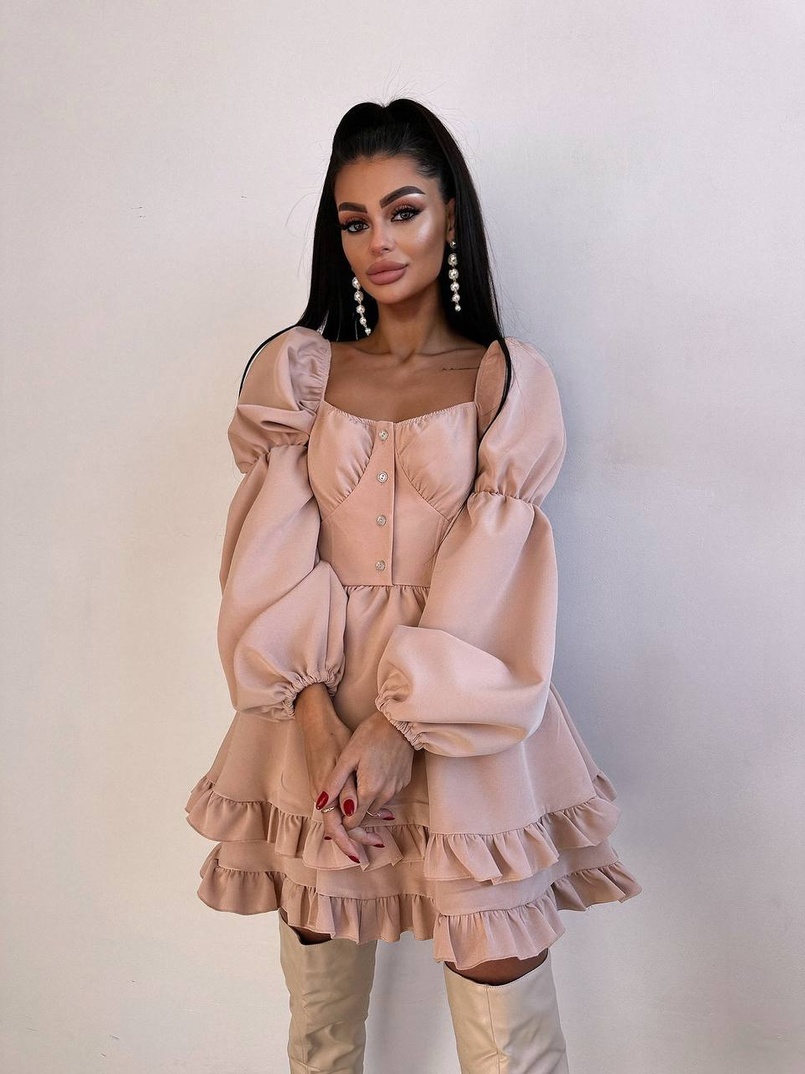 Лялькова сукня з пишною спідницею та корсетним верхом  Лялькова сукня з пишною спідницею та корсетним верхом  | PUSHKA SHOP