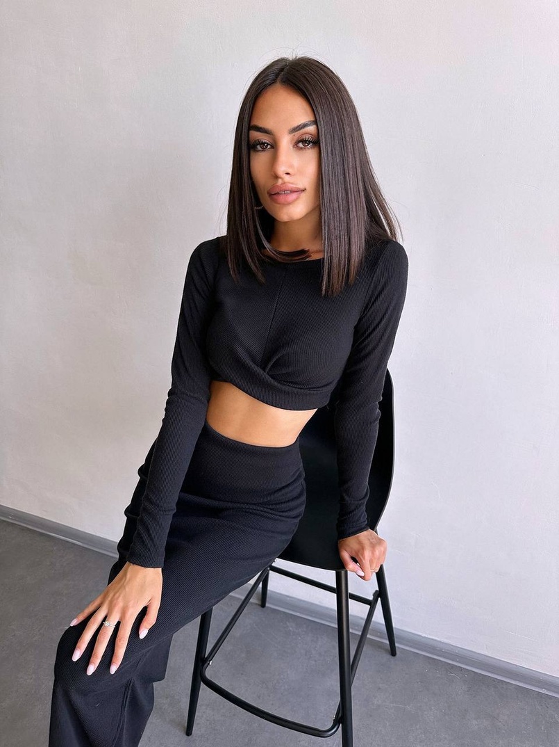 Комплект: топ + спідниця с розрізами Комплект: топ + спідниця с розрізами | PUSHKA SHOP