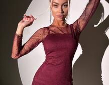 Сукня міні з сяючими стразами | PUSHKA SHOP