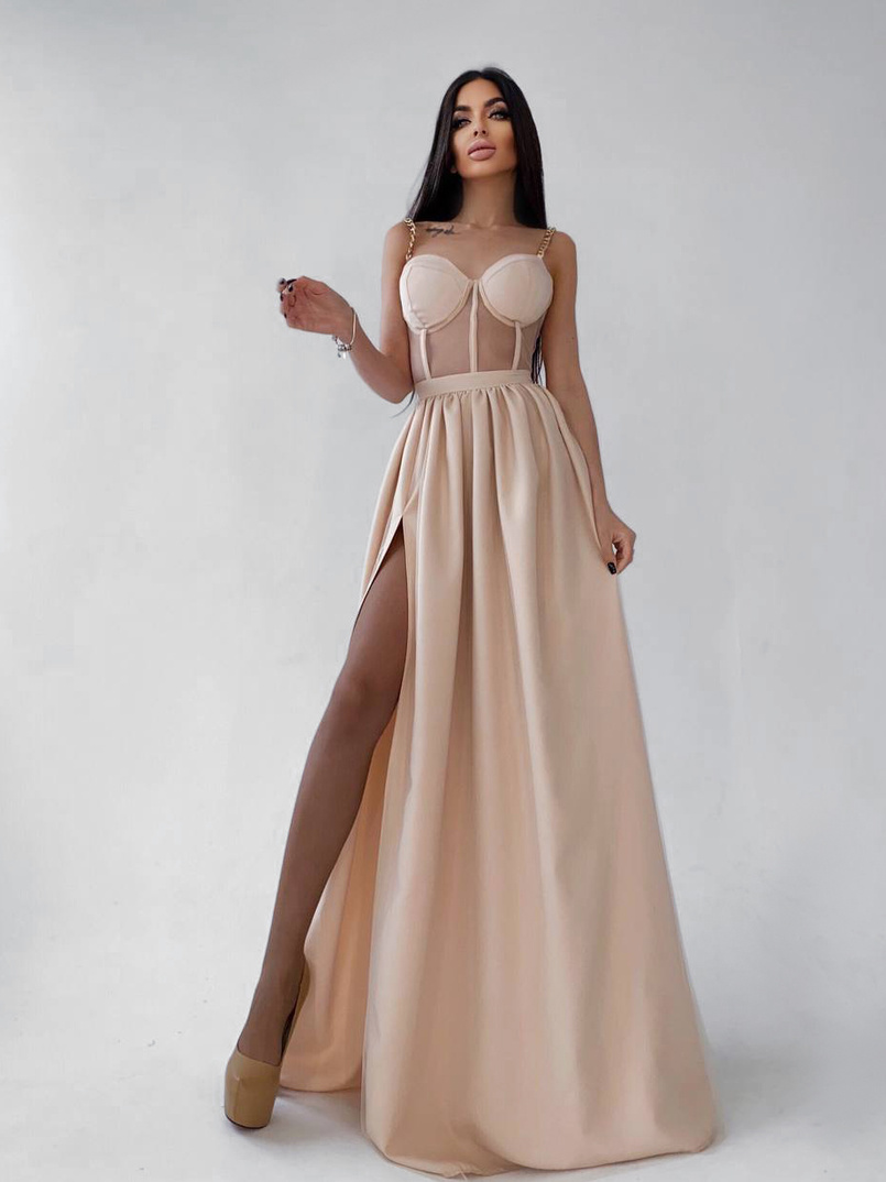 Платье-бюстье с чашечками и элементами корсета Платье-бюстье с чашечками и элементами корсета | PUSHKA SHOP