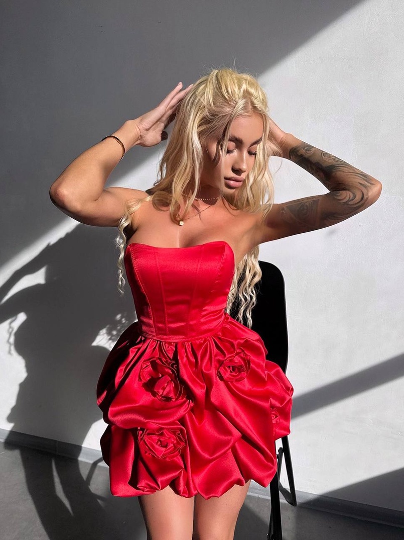 Комплект: корсет з + спідниця декорована трояндами Комплект: корсет з + спідниця декорована трояндами | PUSHKA SHOP