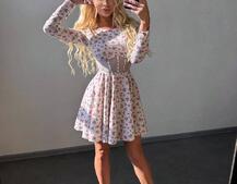 Корсетна сукня з пишною спідницею в квітковий Принт  Корсетна сукня з пишною спідницею в квітковий Принт  | PUSHKA SHOP