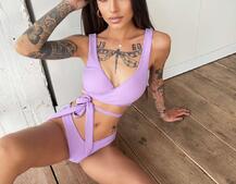 Купальник с завязками на талии с чашечками Купальник с завязками на талии с чашечками | PUSHKA SHOP