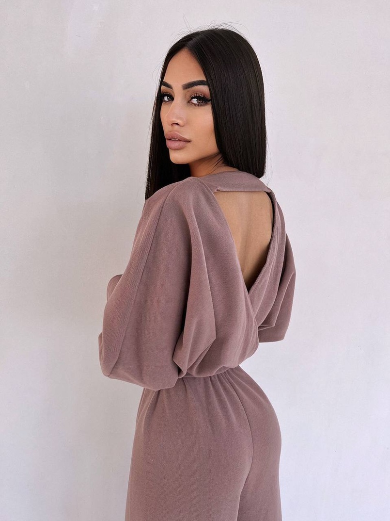 Комбінезон із широкими брюками з ангори | PUSHKA SHOP