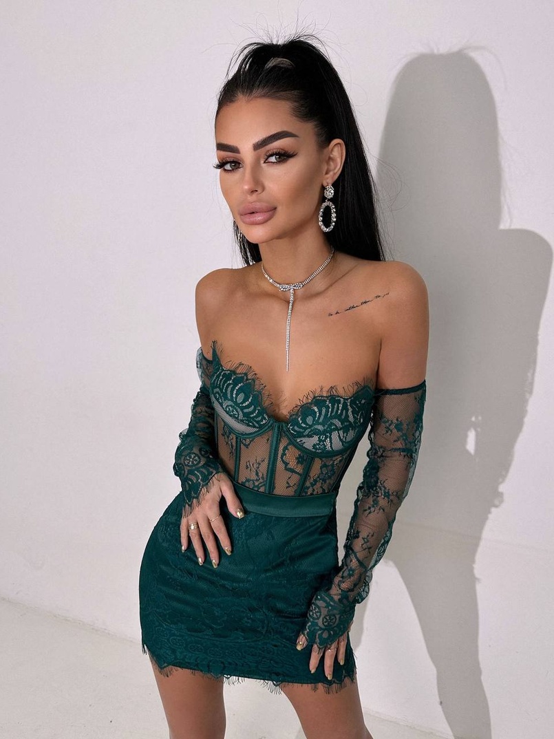 Мереживний комплект: корсет + спідниця   | PUSHKA SHOP