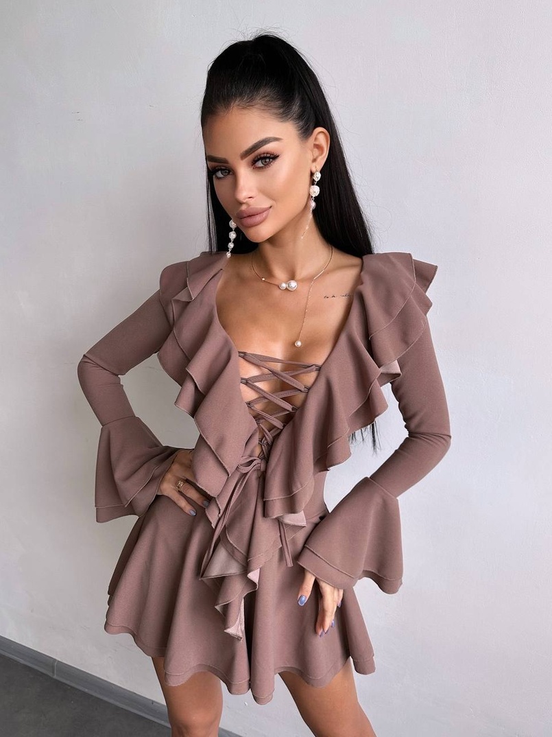 Сукня з з воланами на ґудзиках Сукня з з воланами на ґудзиках | PUSHKA SHOP