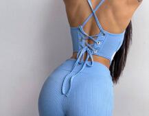 Трикотажный комплект: корсетный топ на косточках + леггинсы | PUSHKA SHOP