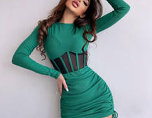 Сукня-міні з елементами корсету Довжину спідниці можна регулювати Сукня-міні з елементами корсету Довжину спідниці можна регулювати | PUSHKA SHOP