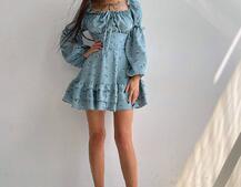 Квіткова сукня з воланами та шнуровкою по спинці Квіткова сукня з воланами та шнуровкою по спинці | PUSHKA SHOP