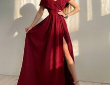 Платье-макси с разрезом▫️ткань: креп-костюмка   Платье-макси с разрезом▫️ткань: креп-костюмка   | PUSHKA SHOP