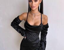 Комплект: корсет з рукавами    + спідниця міні з драпіруванням   | PUSHKA SHOP