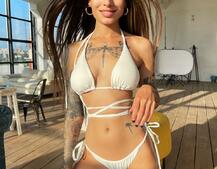 Купальник с завязками на талии с чашечками Купальник с завязками на талии с чашечками | PUSHKA SHOP