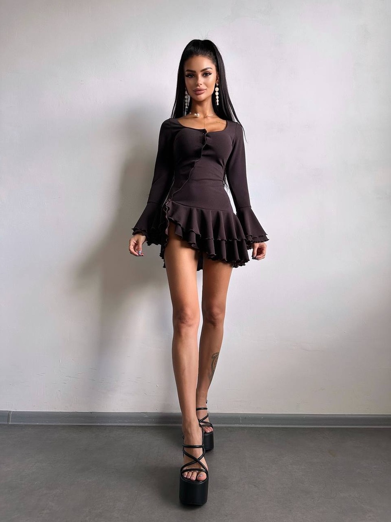 Сукня з з воланами на ґудзиках Сукня з з воланами на ґудзиках | PUSHKA SHOP