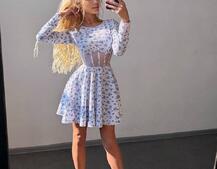 Корсетна сукня з пишною спідницею в квітковий Принт  Корсетна сукня з пишною спідницею в квітковий Принт  | PUSHKA SHOP