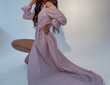 Блестящее платье макси с разрезом Блестящее платье макси с разрезом | PUSHKA SHOP