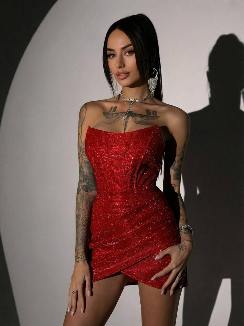 Сяюча корсетна  сукня міні  | PUSHKA SHOP