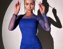 Сукня міні з сяючими стразами | PUSHKA SHOP