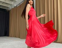 Платье-миди с корсетным верхом  | PUSHKA SHOP