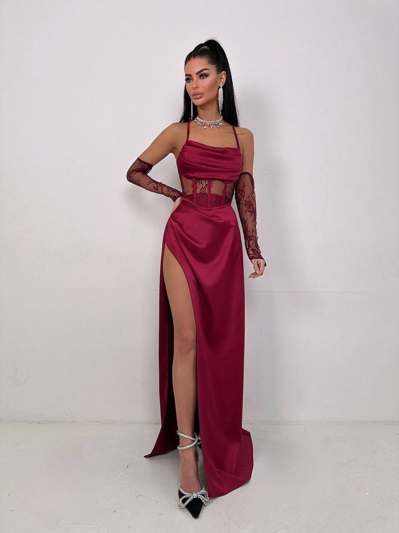 Комплект: корсет+ рукавички + спідниця максі | PUSHKA SHOP