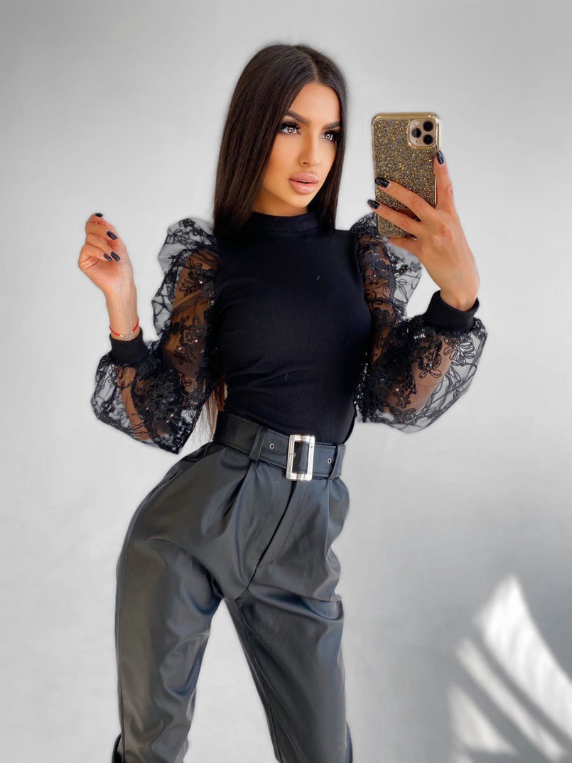  Брюки из искусственной кожи  | PUSHKA SHOP