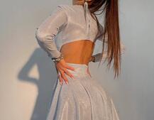 Блискуча сукня міні з відкритою спиною  Блискуча сукня міні з відкритою спиною  | PUSHKA SHOP