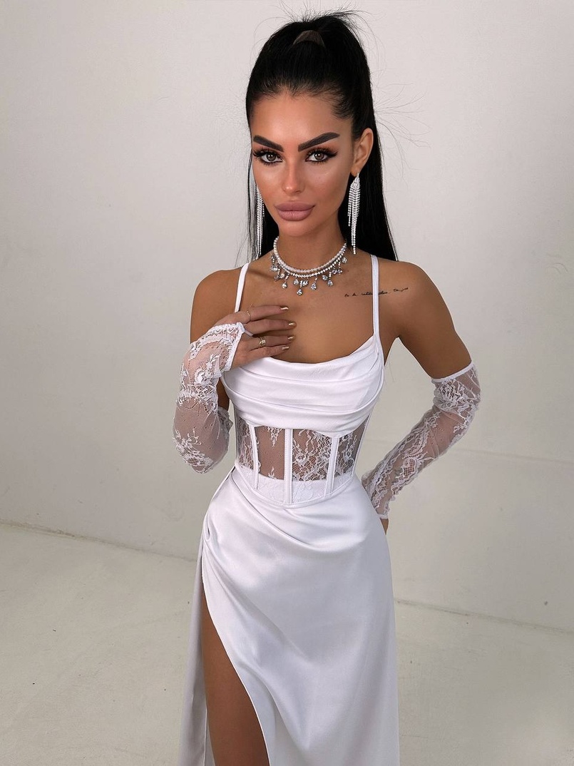 Комплект: корсет+ рукавички + спідниця максі | PUSHKA SHOP