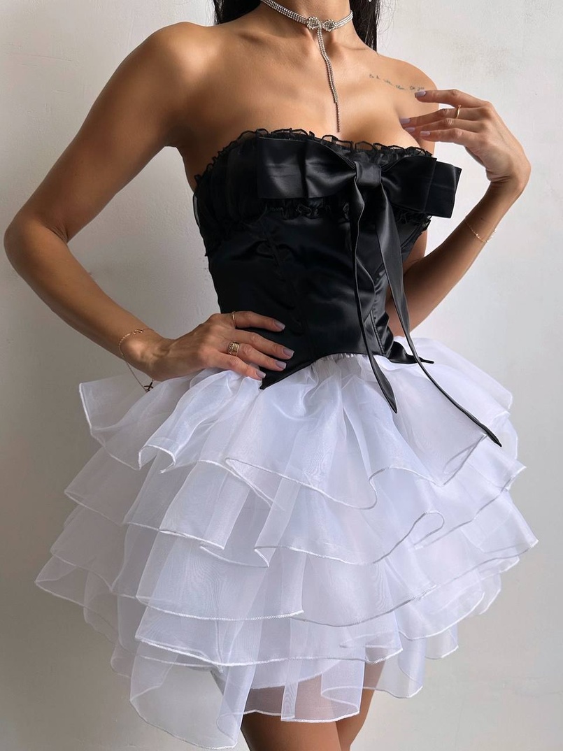 Комплект: корсет + пишна спідниця міні Комплект: корсет + пишна спідниця міні | PUSHKA SHOP