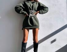 Тепле затишне худі over-size на флісі + корсет на шнурівці Можна носити з корсетом та без | PUSHKA SHOP