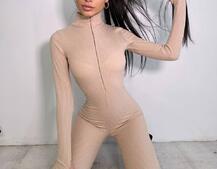 Трикотажный облегающий комбинезон  | PUSHKA SHOP