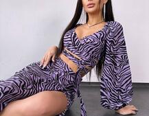 Комплект: топ із зав'язками на талії + спідниця міді з розрізом | PUSHKA SHOP