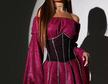 Сяючий комплект: сукня + корсет   | PUSHKA SHOP