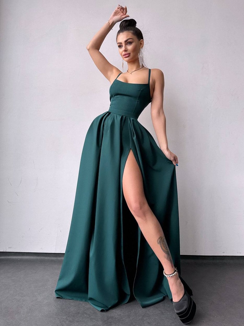 Сукня максі  зі шнурівкою на спинці | PUSHKA SHOP