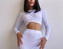 Комплект: топ + спідниця с розрізами  | PUSHKA SHOP