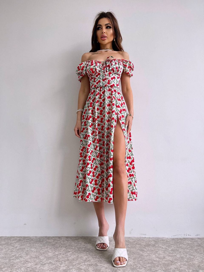Сукня- міді з принтом Сукня- міді з принтом | PUSHKA SHOP