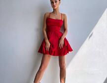 Шовкова сукня  з пишною спідницею та шнурівкою   | PUSHKA SHOP