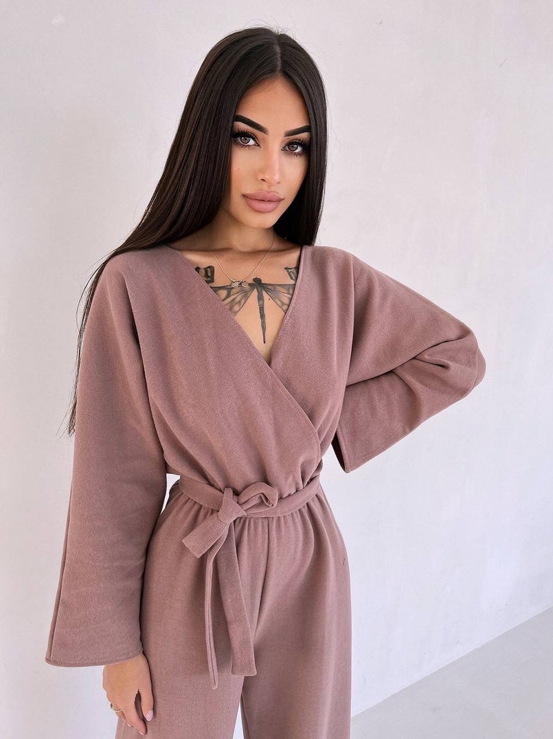 Комбінезон із широкими брюками з ангори | PUSHKA SHOP