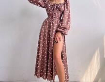 Сукня міді з розрізом на спідниці Сукня міді з розрізом на спідниці | PUSHKA SHOP