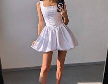 Атласна корсетна сукня міні  | PUSHKA SHOP