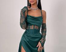 Комплект: корсет+ рукавички + спідниця максі | PUSHKA SHOP